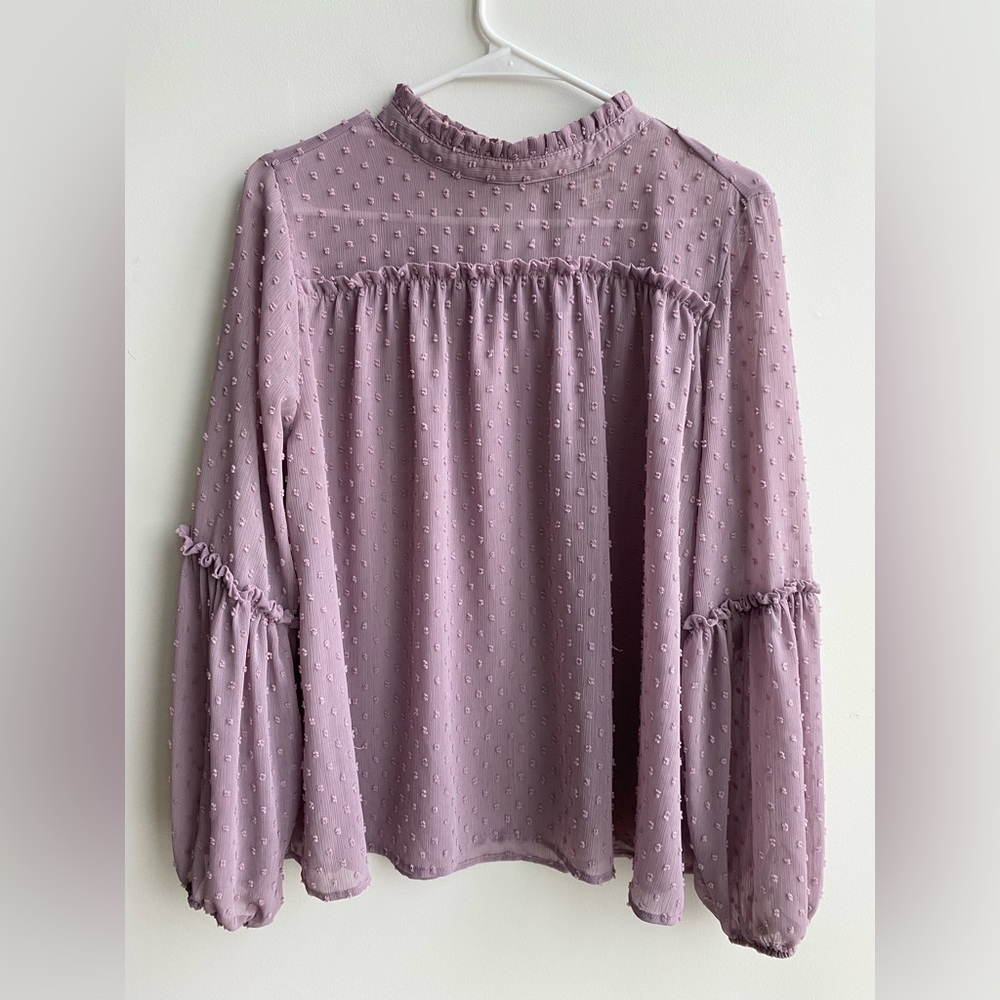 ✨Lavender Blouse with Bubble Sleeve ✨